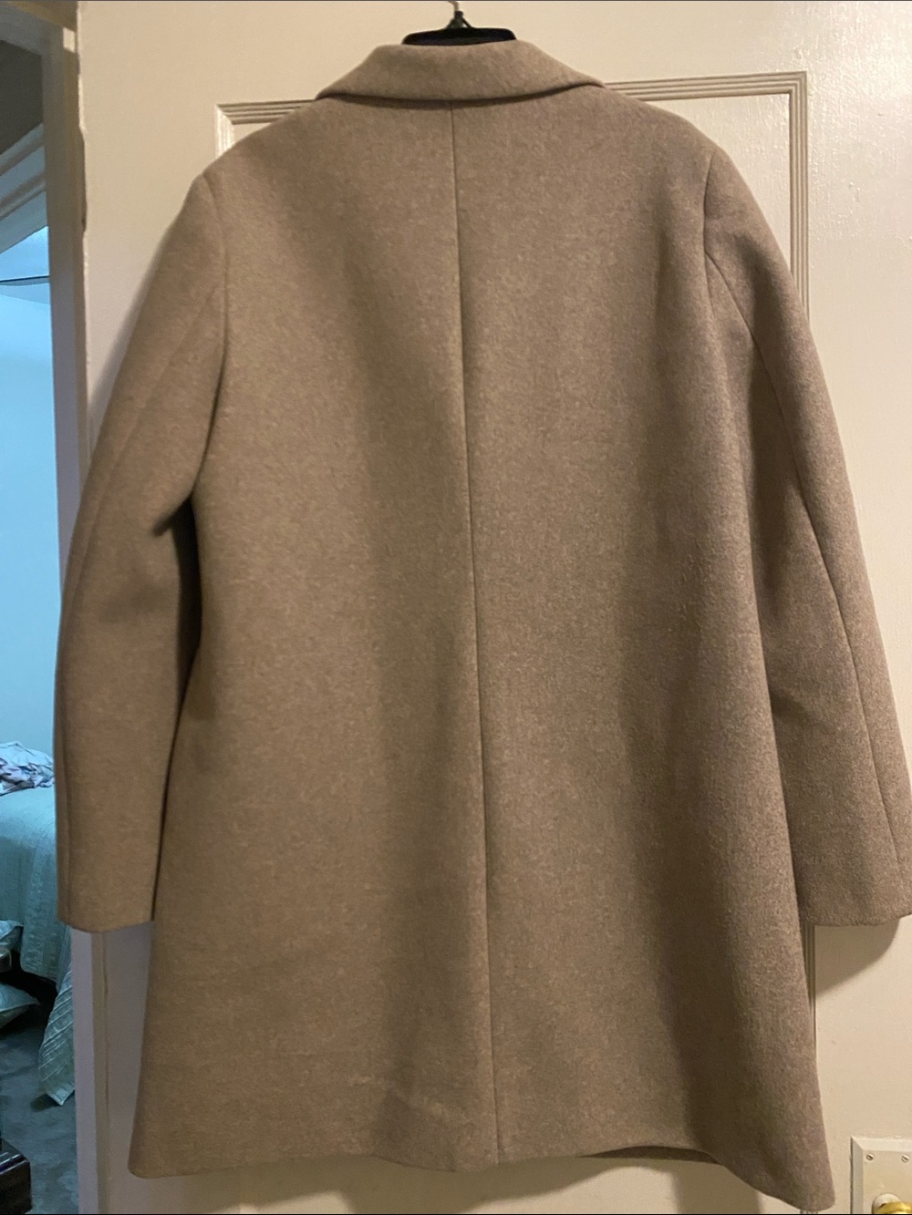 Calvin Klein Tan Wool-Blend Trench Coat